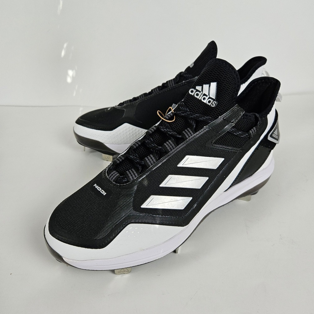 Adidas Icon 7 Boost Baseball Cleats Black White Men's Size 8 Athletic